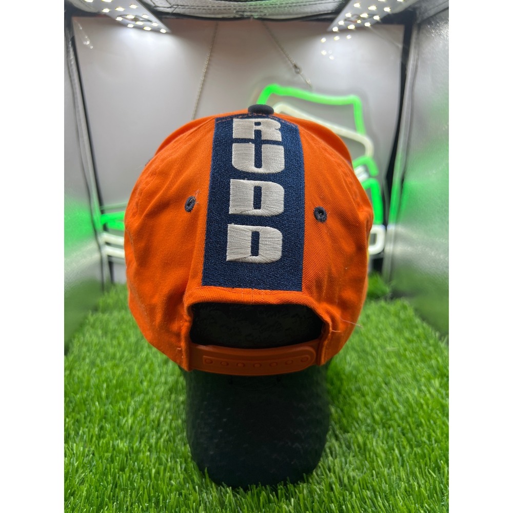 NASCAR Ricky Rudd Tide Racing Hat Orange Navy Blue Ford Taurus Snapback Cap - Picture 4 of 6